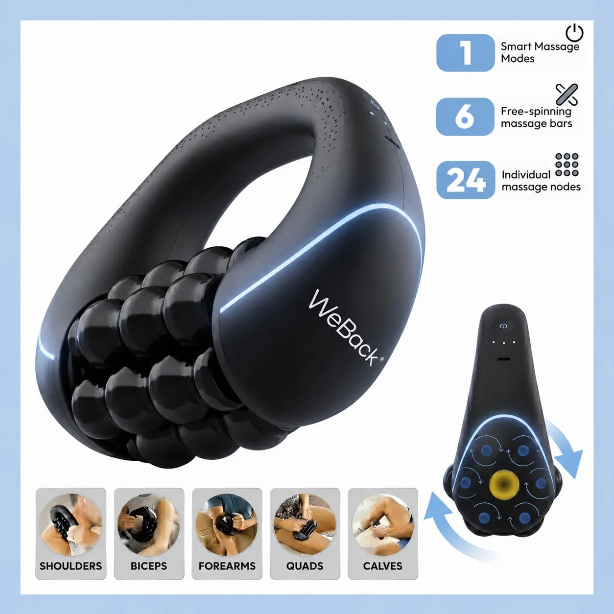 WeBack® Handheld Electric Rolling Massager
